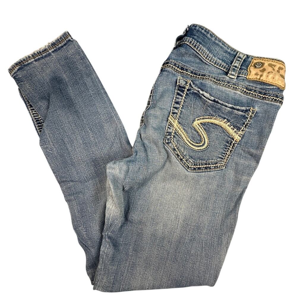 Silver Jeans Suki Mid Skinny Stretch Embroidered Denim